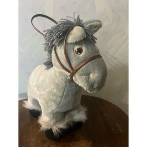 Vintage 1984 Cabbage Patch Kids Pony Plush Gray Show Horse w/Bridle